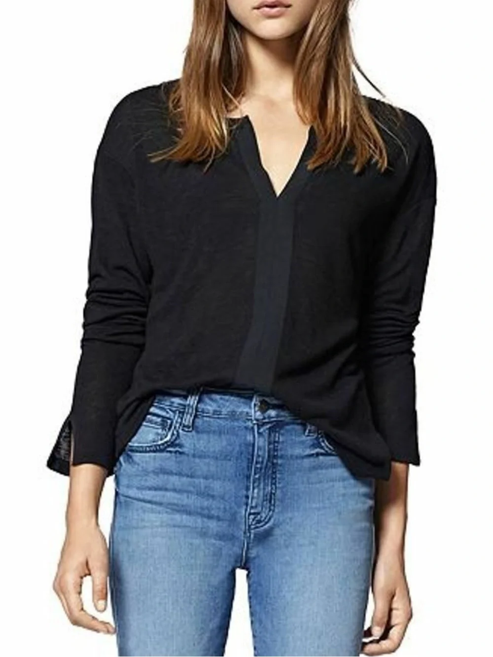 Sanctuary Black V-Neck Pullover